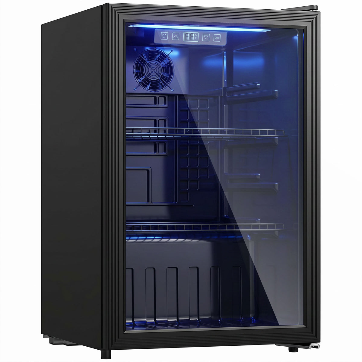 HOMCOM 70L Drinks Fridge, 70 Can Under Counter Freestanding Beer Fridge with LED Light Default Title