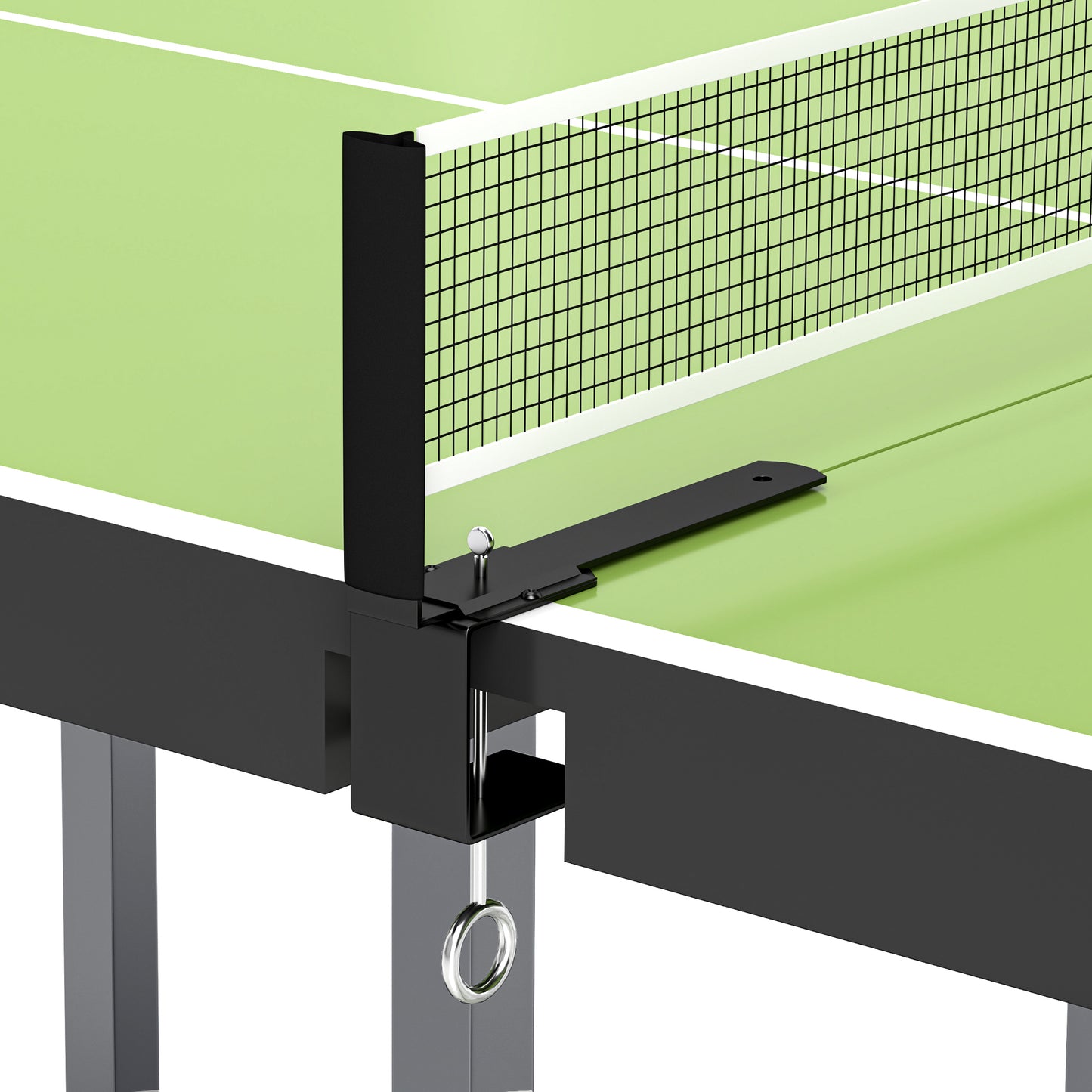 HOMCOM 6ft Table Tennis Table, Ping Pong Table with Net, Foldable and Portable Ping Pong Set for Indoor Outdoor Use, Easy Assemble, Midsize, Green
