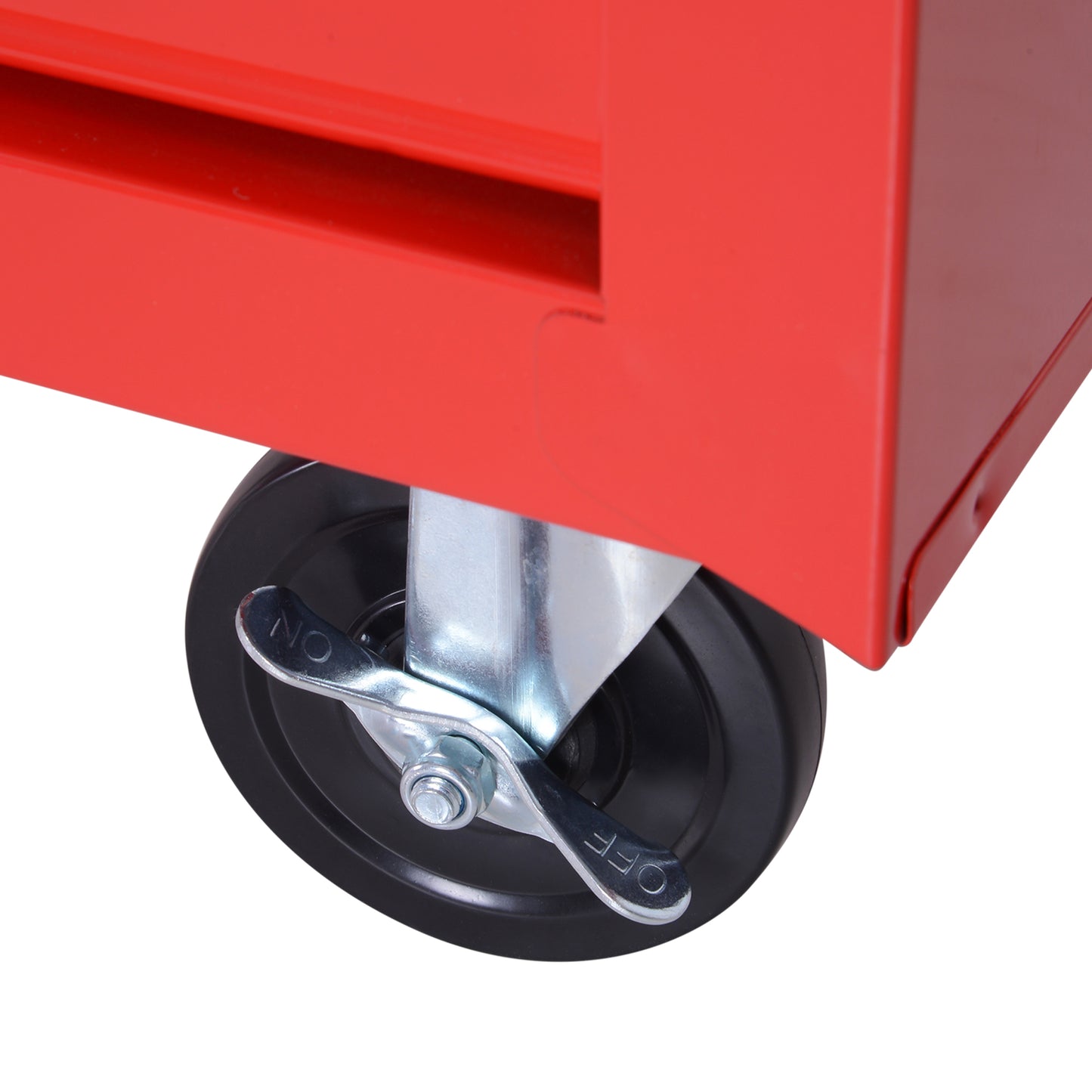 DURHAND Tool Box Chest on Wheels, 7-Drawer, Lockable Metal Tool Cabinet for Garage, Workshop, Red