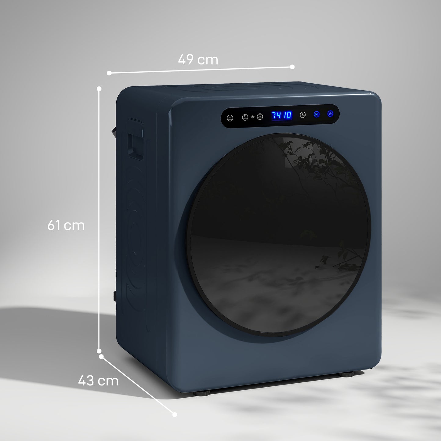 HOMCOM 5kg Compact 40-60â„ƒ Tumble Dryer Blue