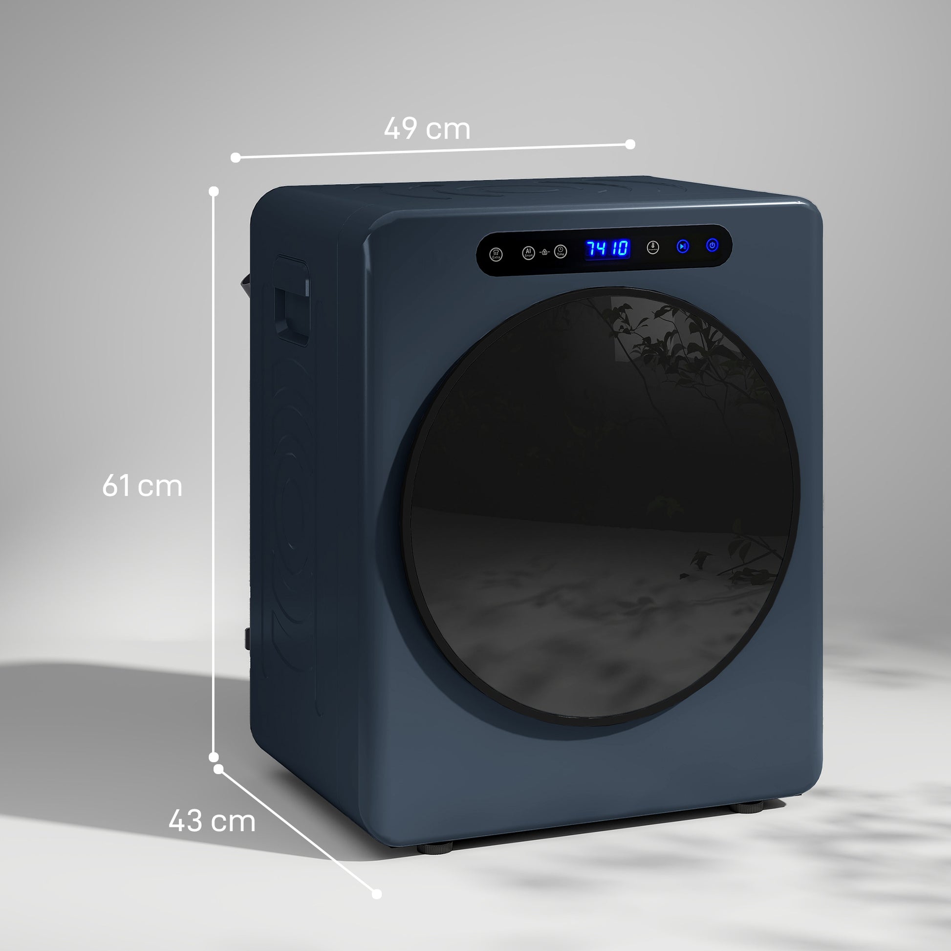 HOMCOM 5kg Compact 40-60â„ƒ Tumble Dryer Blue