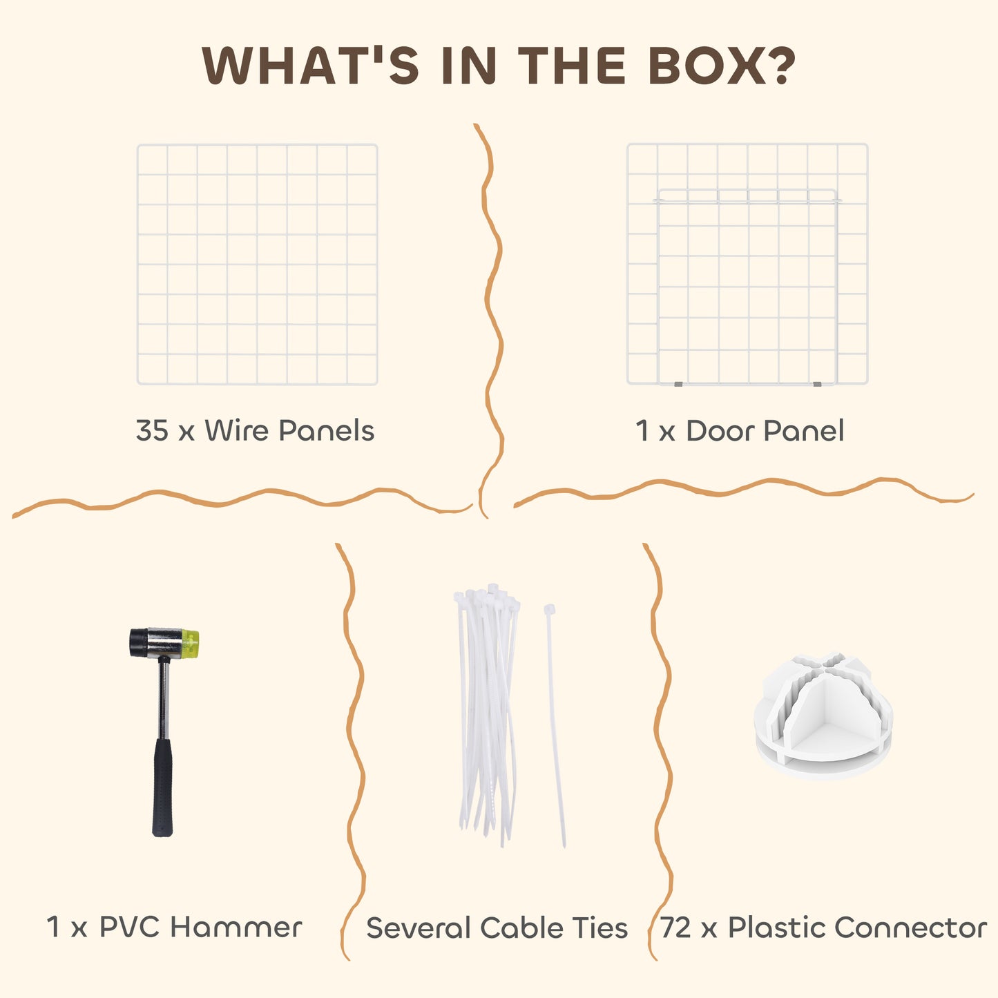 PawHut DIY 36 Panel Pet Playpen Metal Wire Fence for Chinchilla, Hedgehog, Bunny, Indoor, Outdoor Use, White