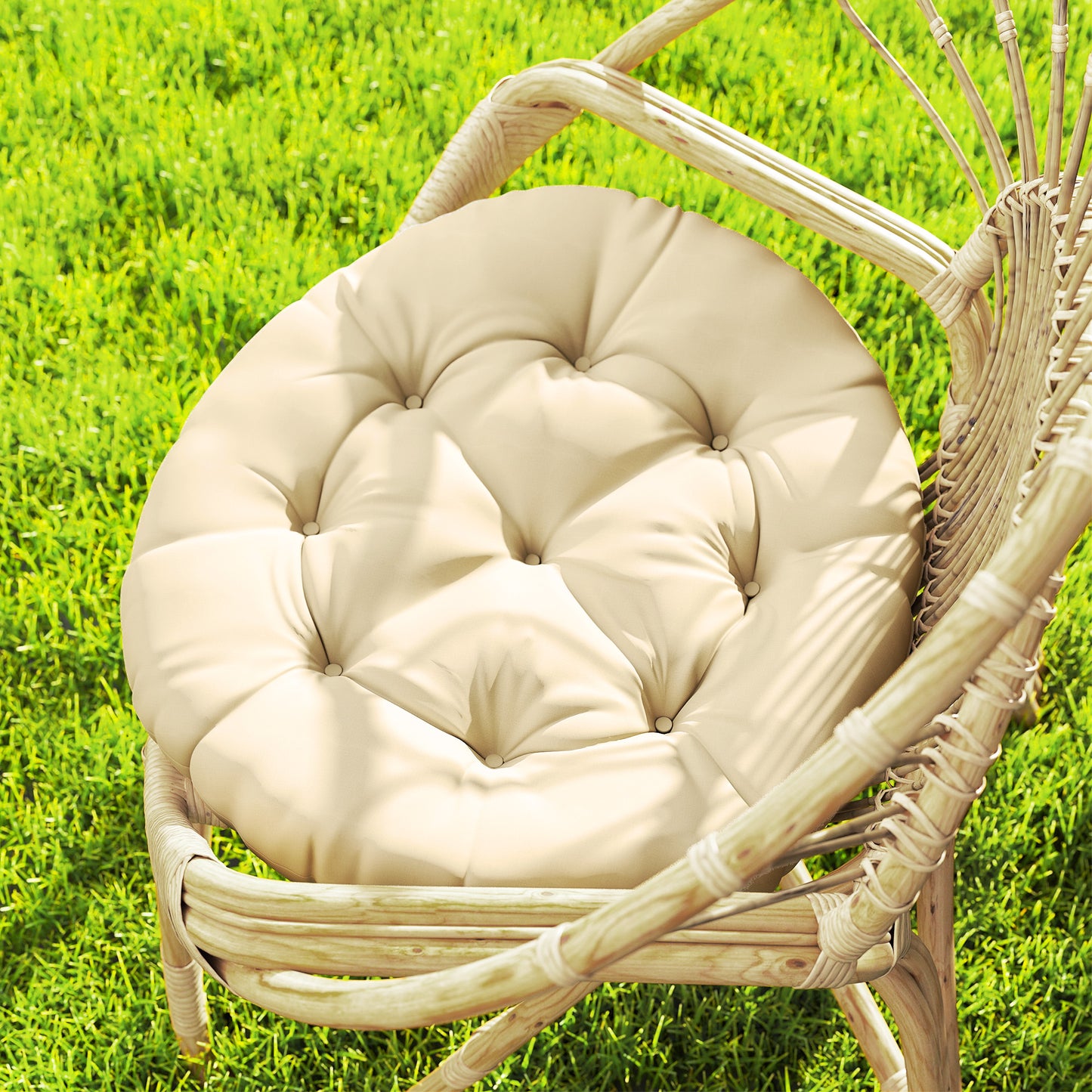 Outsunny Set of Two 60cm Outdoor Cushions - Beige