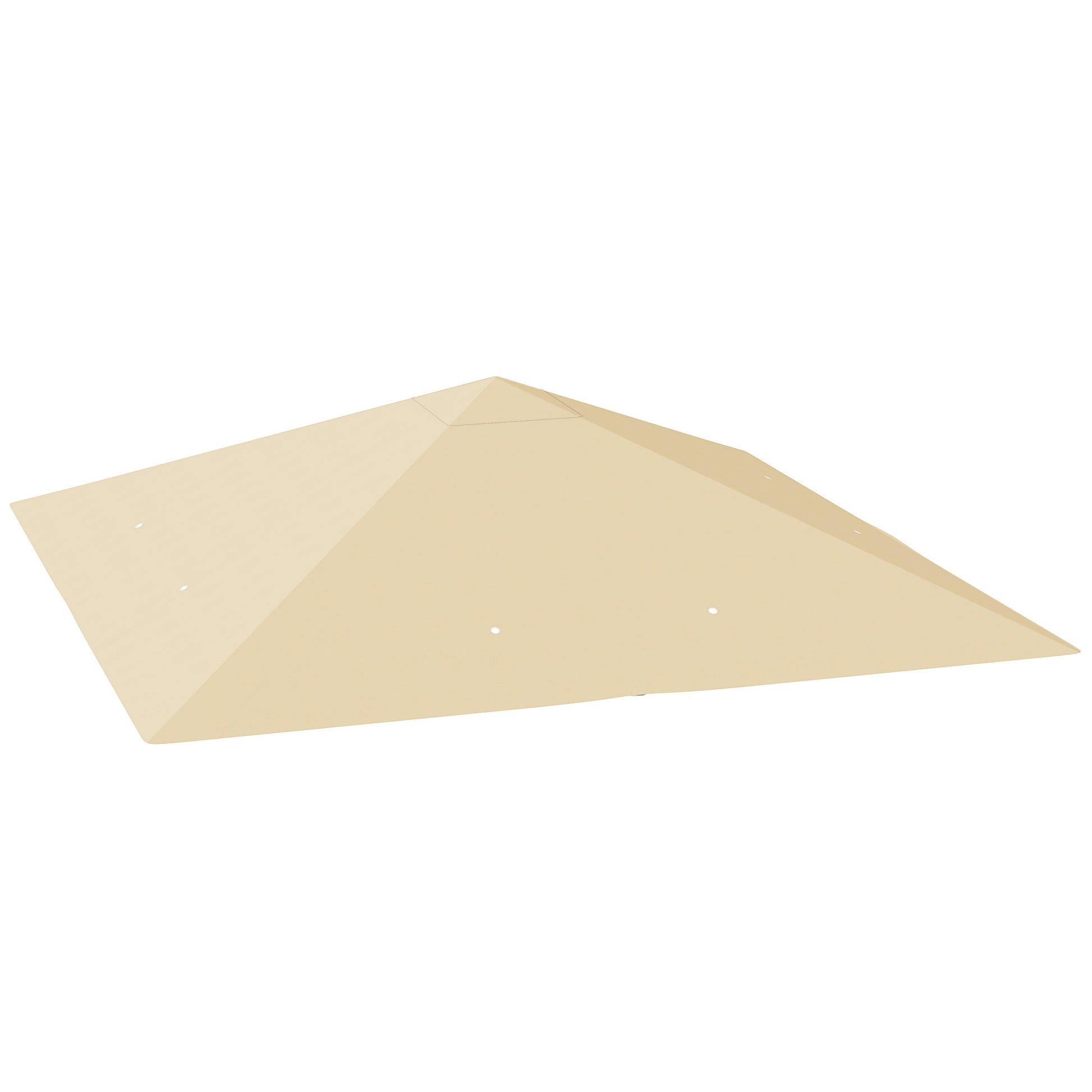 Outsunny 3 x 3(m) Gazebo Canopy Replacement Cover, Garden Gazebo Roof Replacement with Drain Holes, Water Resistant PVC Coating, 370g/ãŽ¡, UPF30+, TOP COVER ONLY, Beige