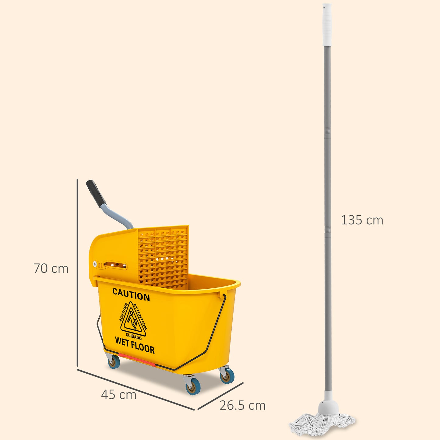  ensuring optimal performance with minimal refills</li><li>Efficient cleaning: Featuring a detachable side press wringer and a mop included