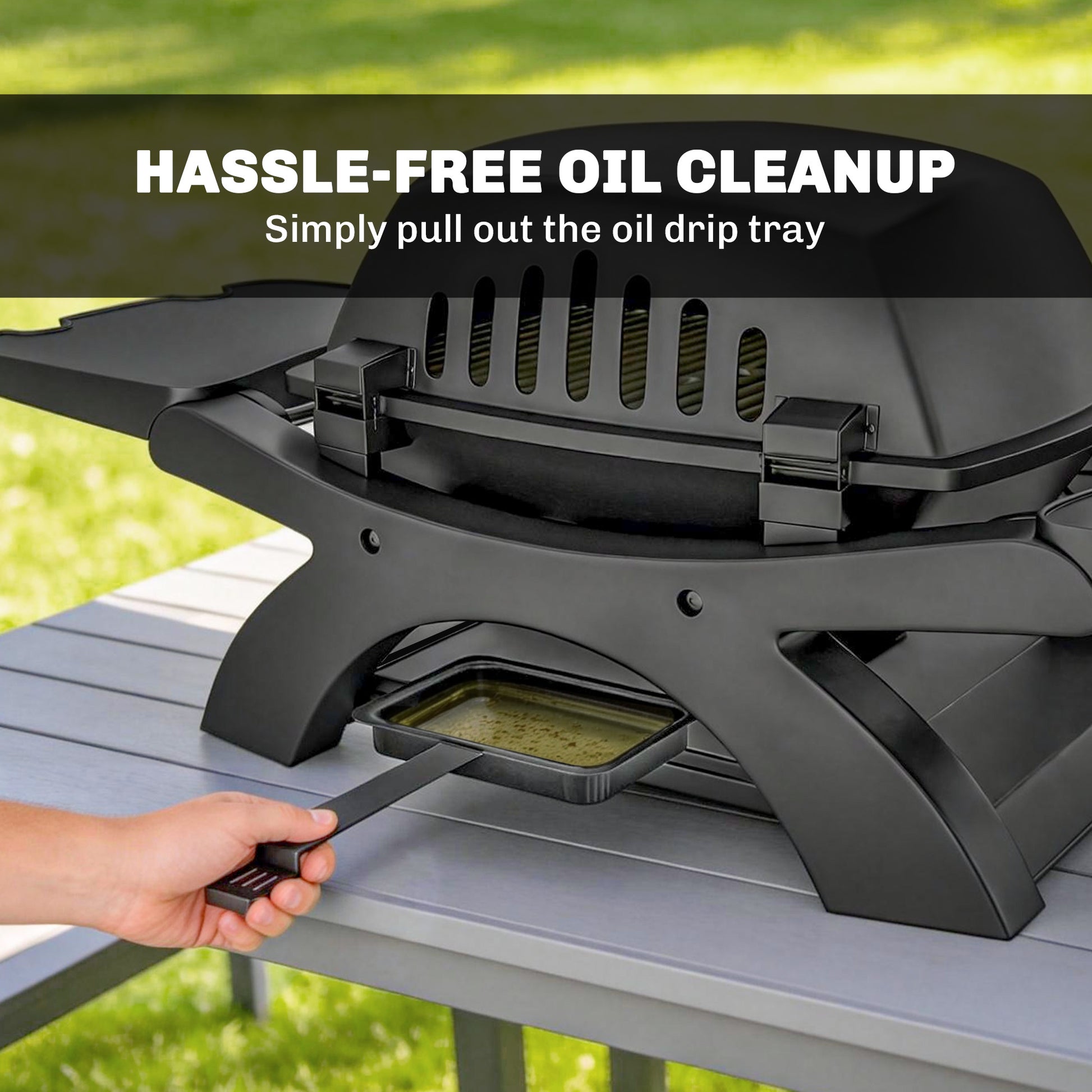 Outsunny 2 Burner Gas Grill with 2 Detachable Side Tables, 3.8 KW Steel Barbecue Grill with Cast Iron Grates, Lid, Thermometer