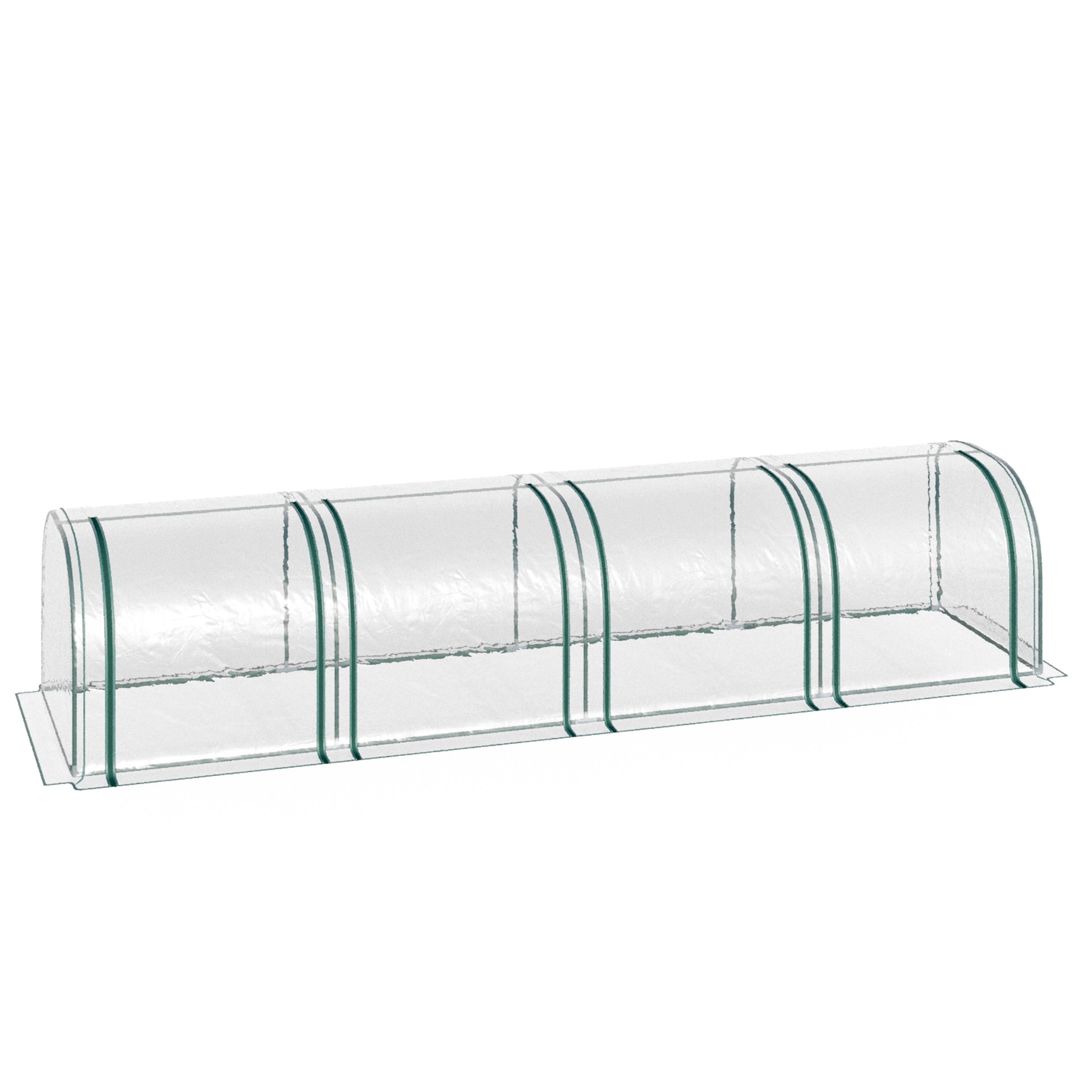 Outsunny 395 x 100 cm Low Tunnel Greenhouse - Clear