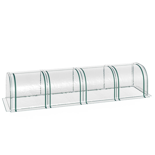 Outsunny 395 x 100 cm Low Tunnel Greenhouse - Clear