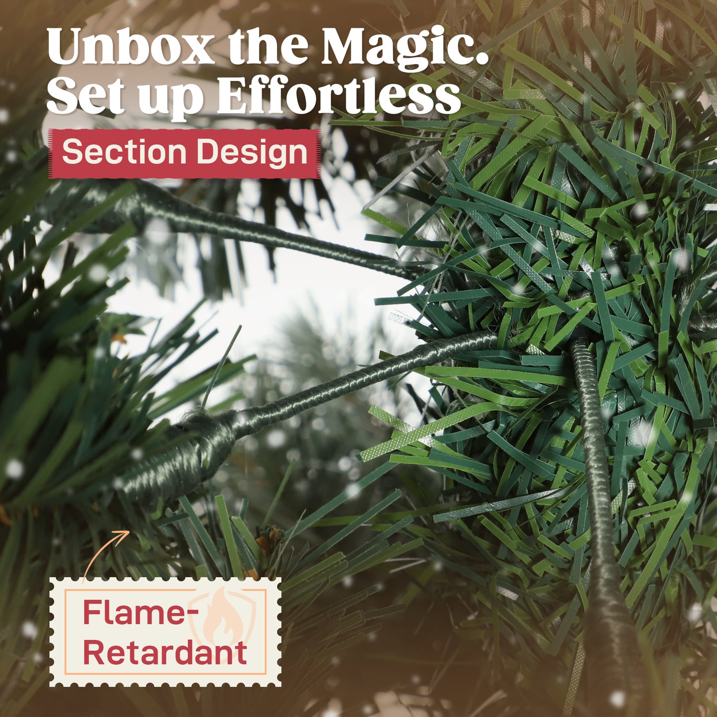 HOMCOM 8.2 ft Snow Frosted Christmas Tree Arch, Christmas Arch Doorway Decor with 2100 Tips and 96 Pinecones, Artificial Xmas Tree with Metal Stand for Indoor, Green