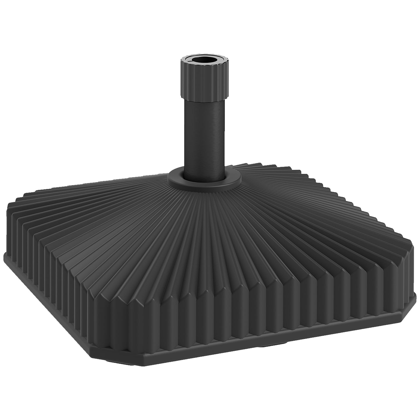 Outsunny Patio Umbrella Stand, Heavy Duty Outdoor Parasol Base, Sand/Water Filled, Black Default Title