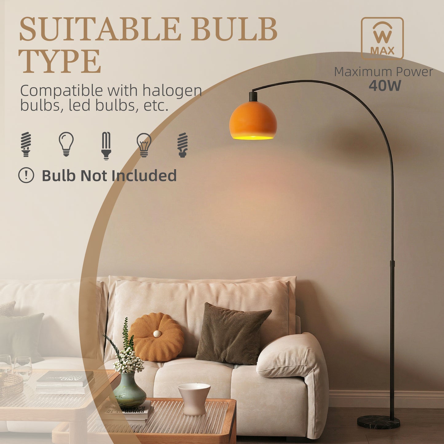 HOMCOM Floor Lamp for Living Room, Modern Standing Lamp with Shade & Foot Switch for Bedroom, Office, Black