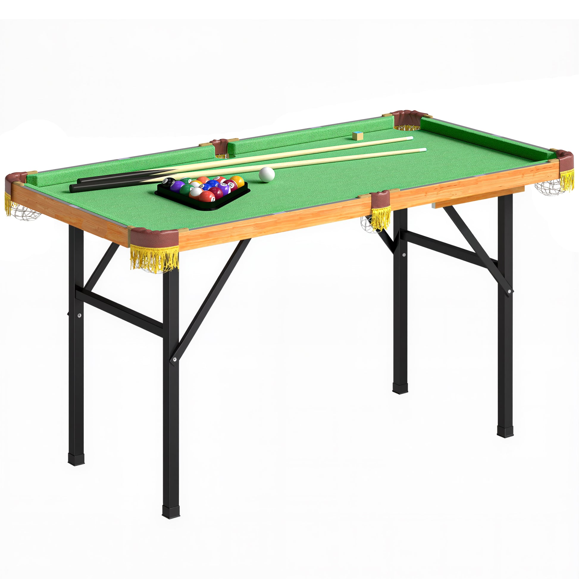 SPORTNOW 4FT Mini Folding Pool Billiards Table Default Title