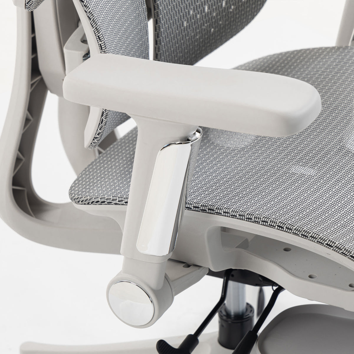 HOMCOM Ergonomic Office Chair with Lumbar Support, Mesh Reclining Desk Chair with Footrest, Adjustable High Back, Grey