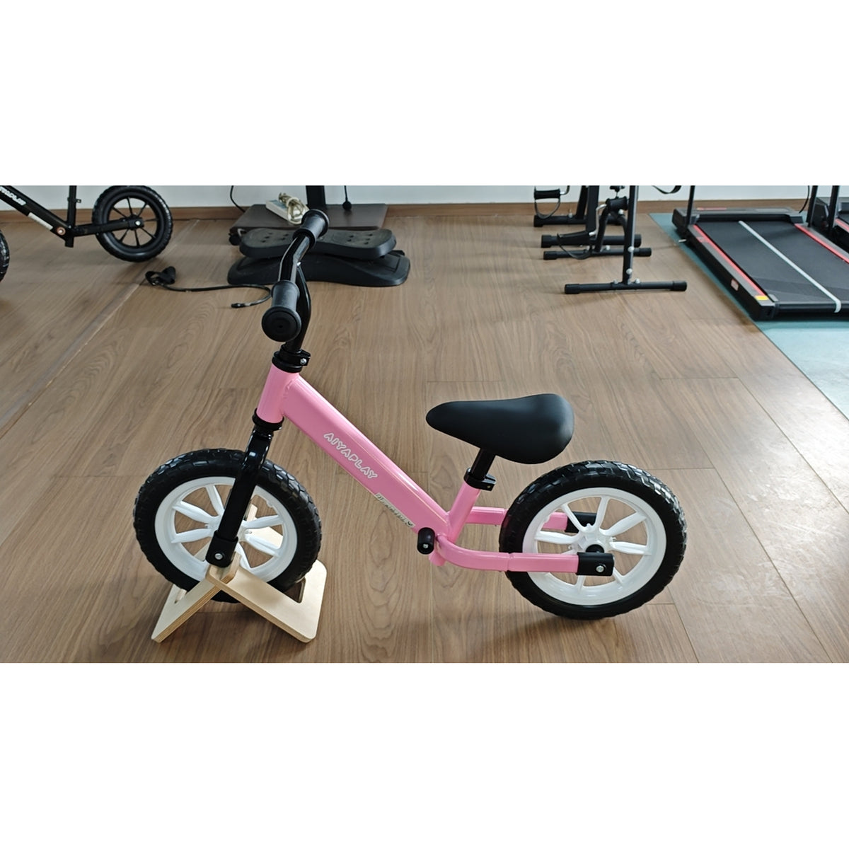 AIYAPLAY 11.2" Balance Bike for 2-5 Years, Toddler Bike with Lighting Wheels, Adjustable Seat & Handlebar, 360Â° Steering, Pink