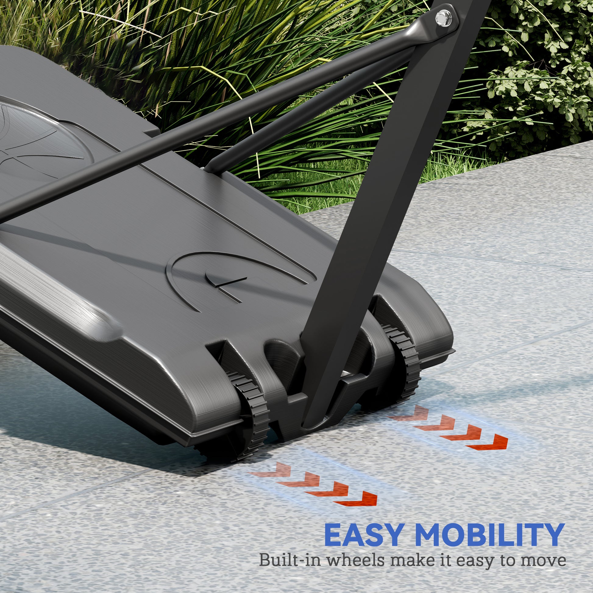 SPORTNOW Fully Adjustable Basketball Hoop Outdoor, 146-236cm Basketball Hoop and Stand with Weighted Base and Shatterproof Backboard, Portable on Wheels for Junior, Adults - LiamsBargains.co.uk