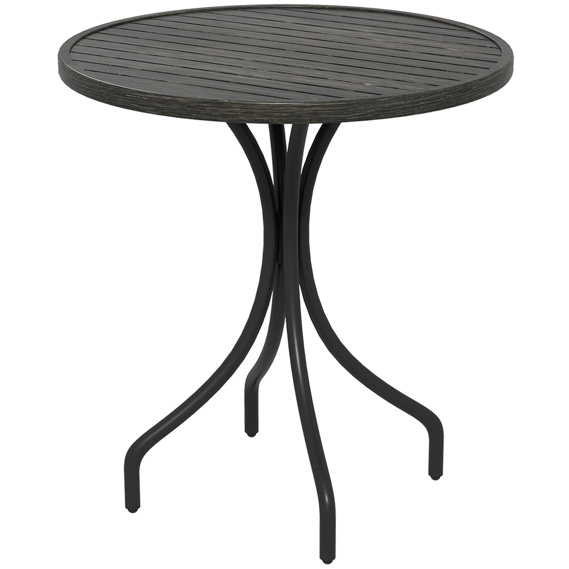 Outsunny Î¦66cm Galvanised Steel Garden Table - Grey