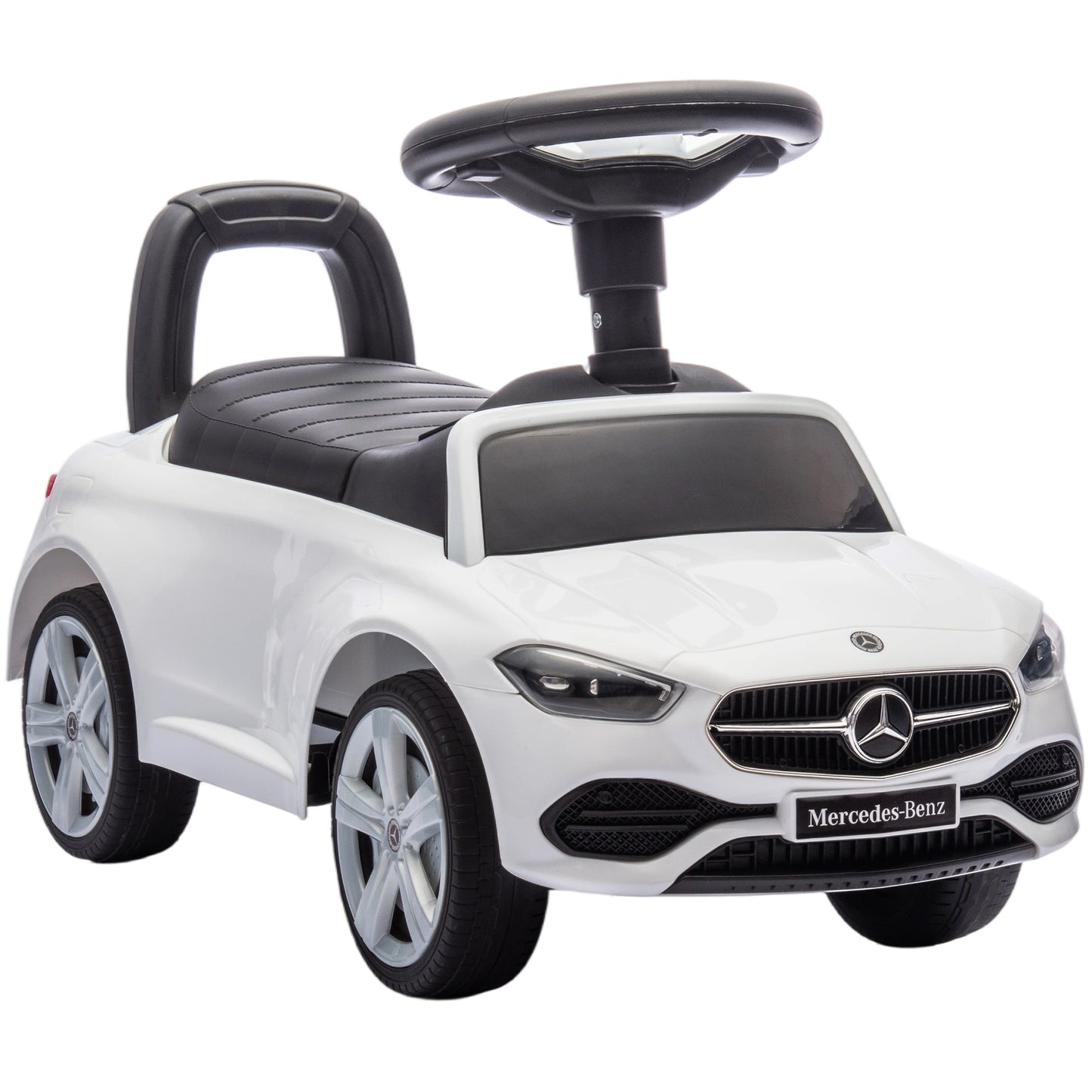 AIYAPLAY Official Mercedes-Benz Ride On Car, Foot to Floor Sliding Walker with Horn, Engine Sounds and Under-Seat Storage, White Default Title