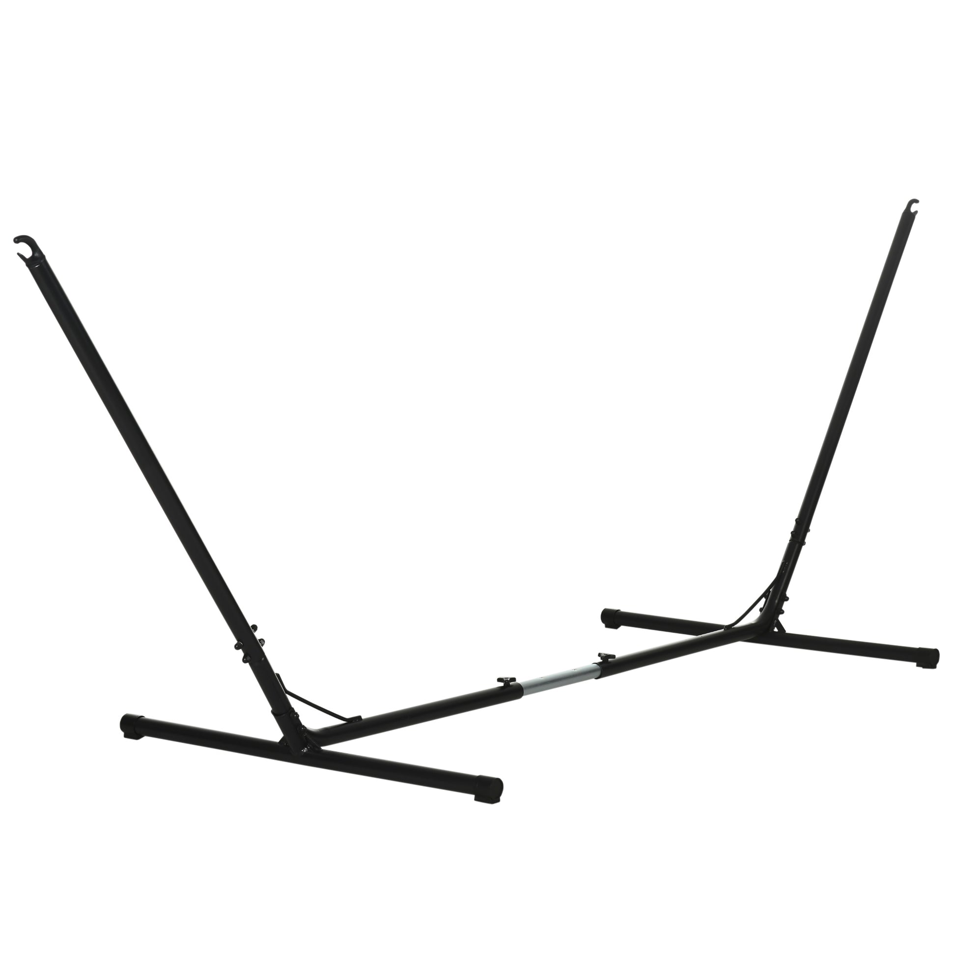 Outsunny 3.1â€“3.8m Adjustable Universal Hammock Stand Metal Frame Garden Camping Picnic Outdoor Patio Replacement â€“ Stand Only