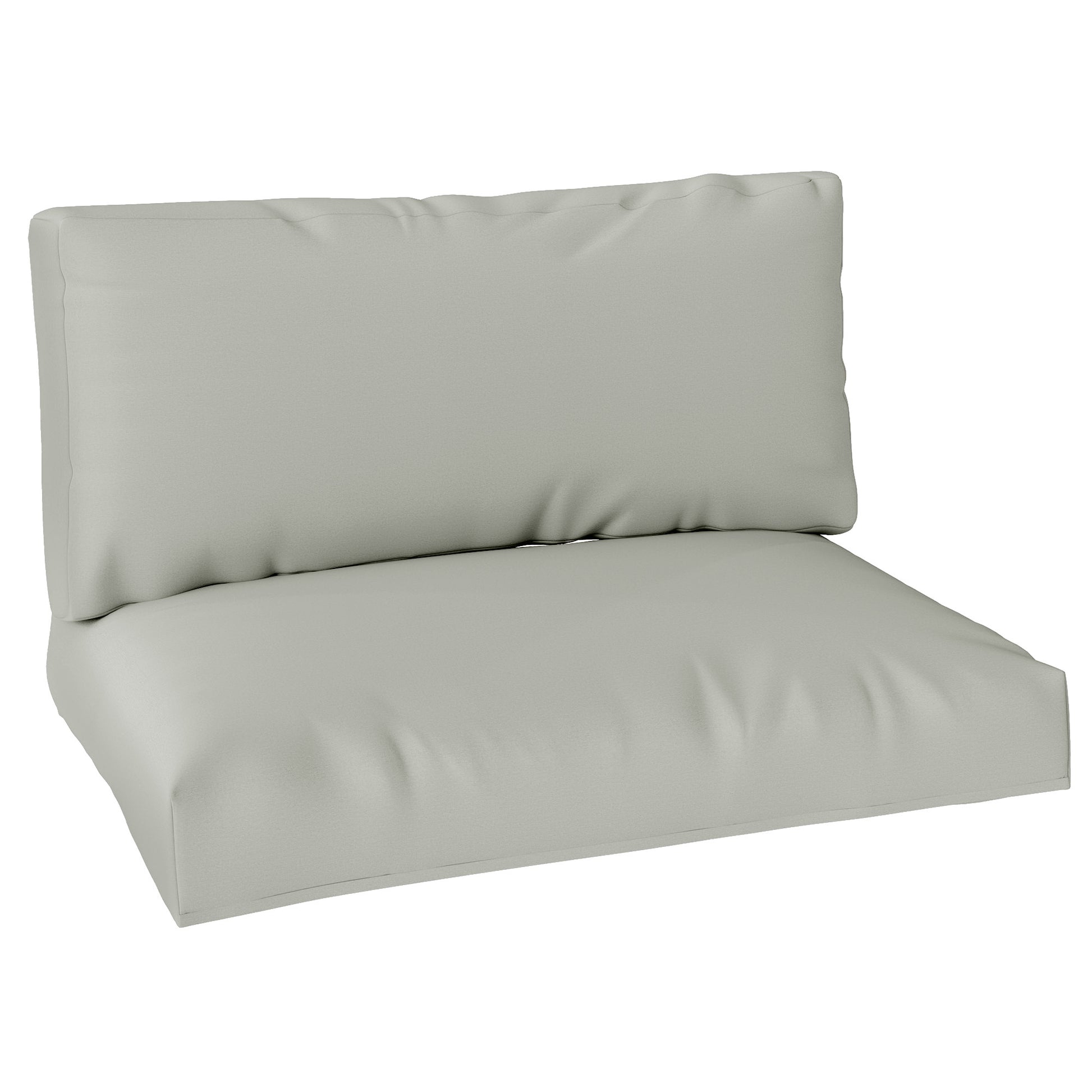 Outsunny Two Piece Seat Pallet and Back Cushions - Light Grey Default Title
