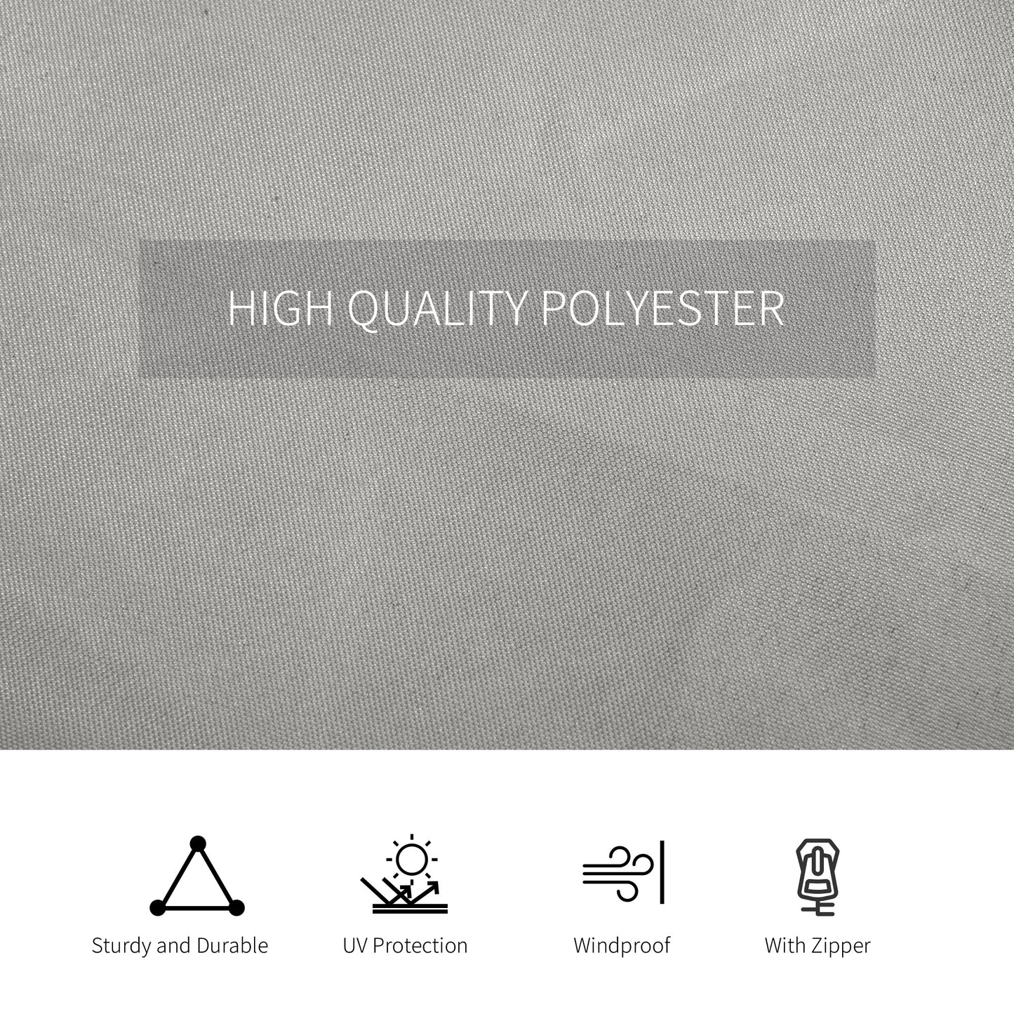 Outsunny Set of Four 3 x 3m Gazebo Replacement Walls - Light Grey