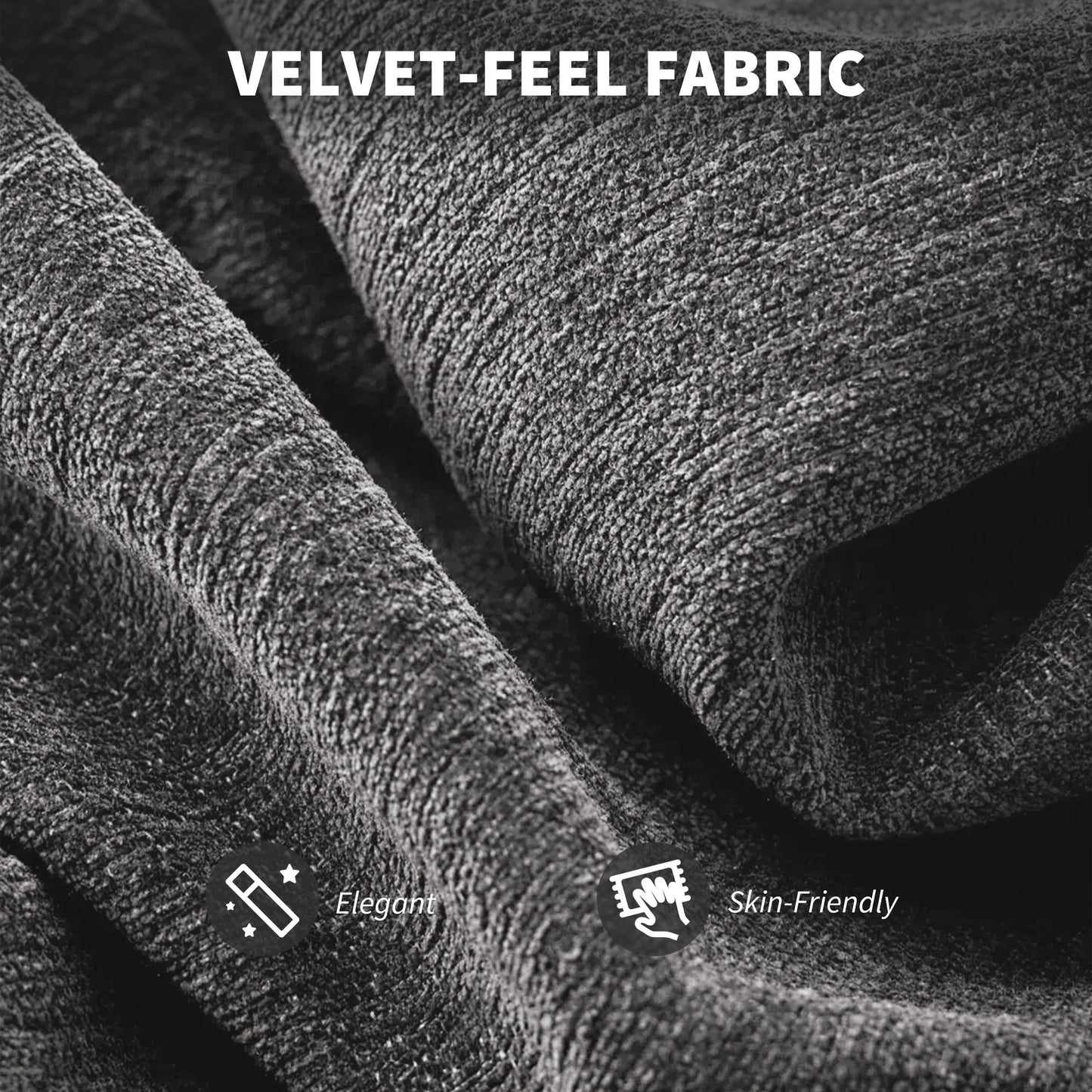 HOMCOM Snow Flannel Office Chair - Grey