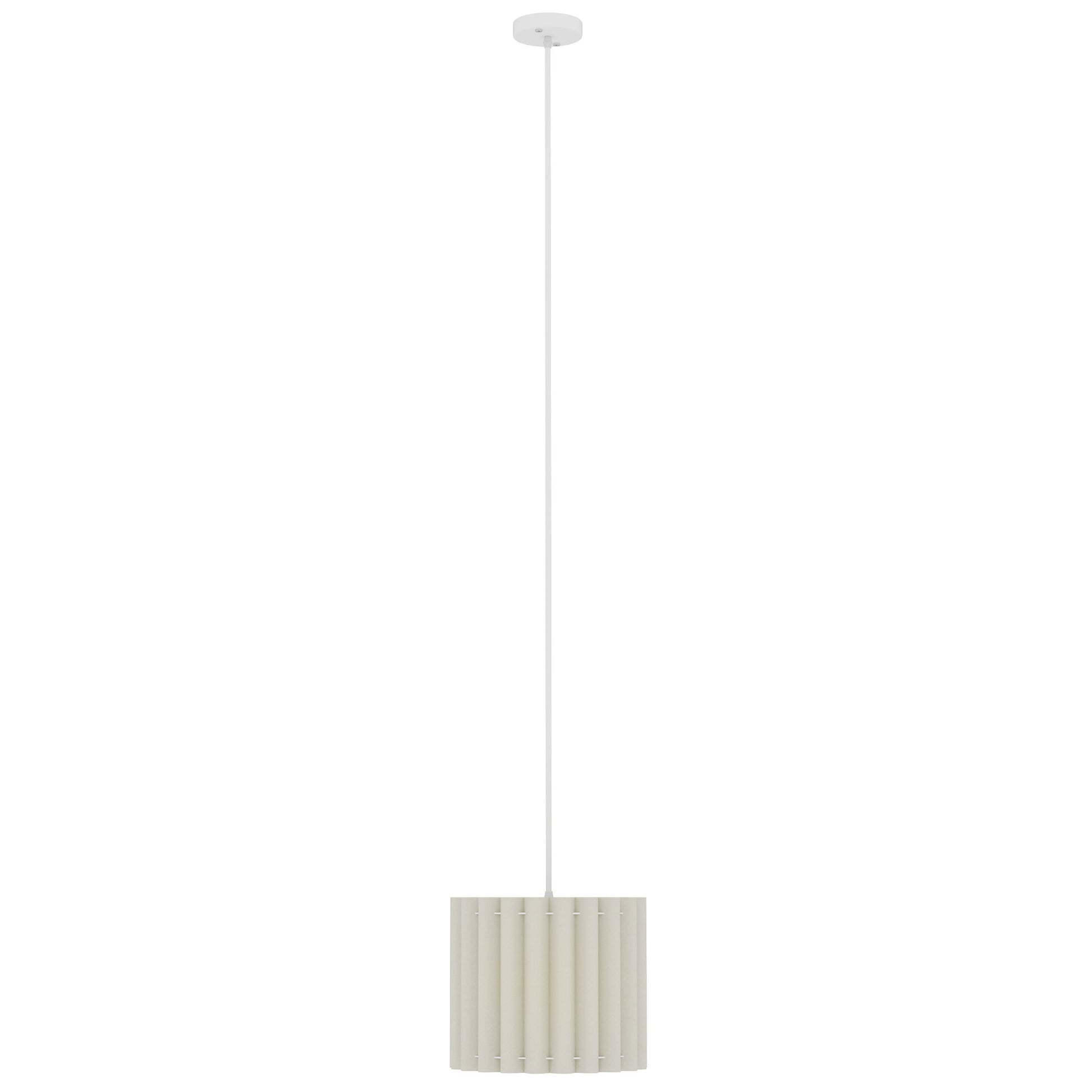 HOMCOM Linen Pendant Light, Bedside Ceiling Lamps with E27 Bulb, Modern Hanging Lights for Living Room, Bedroom, Kitchen, Hallway, White