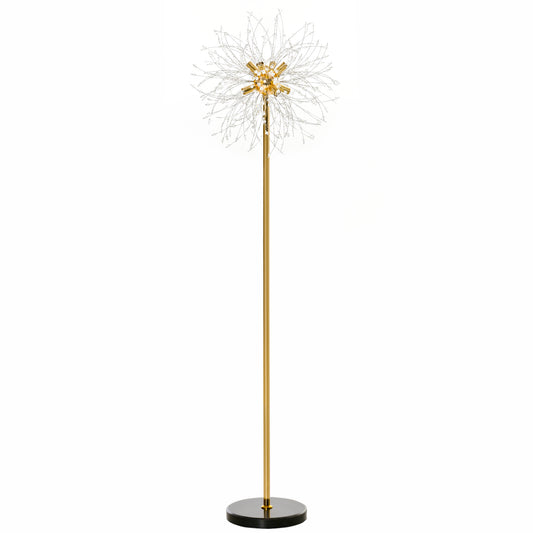 HOMCOM 160cm Dandelion-Crystallite Floor Lamp, with Foot Switch