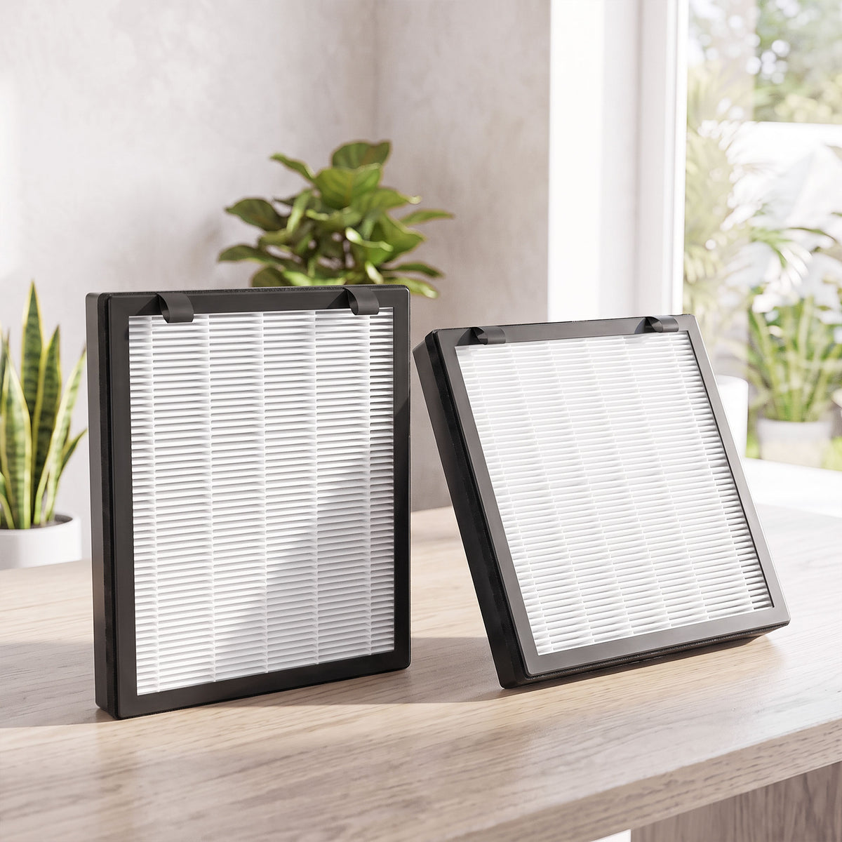 HOMCOM H13 True HEPA Replacement Filter for Air Purifier (Model 823-096), Activated Carbon Filter for Smoke, Pet Odour, 2 Pack