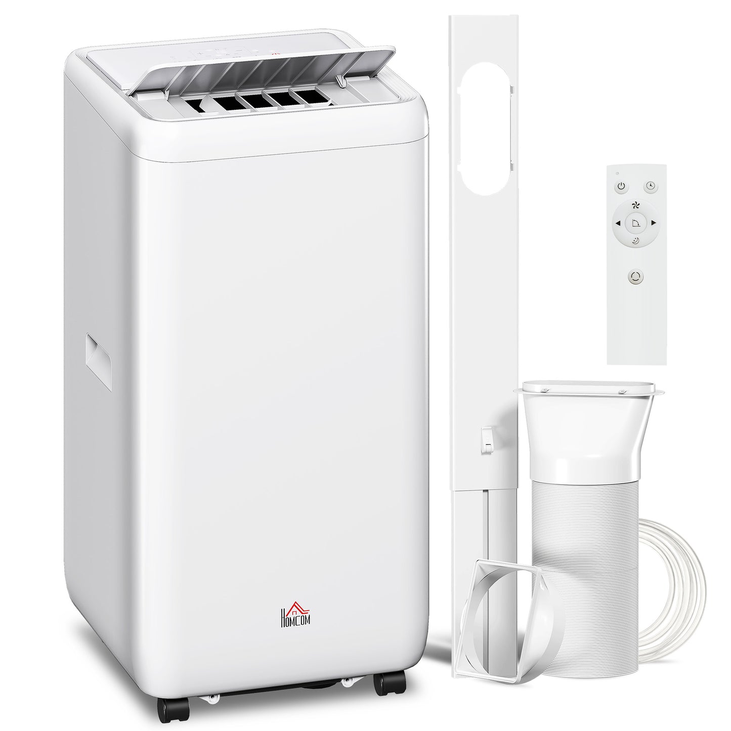 HOMCOM 12,000 BTU 5-in-1 Mobile Air Conditioner, 35mÂ² Radius - White Default Title