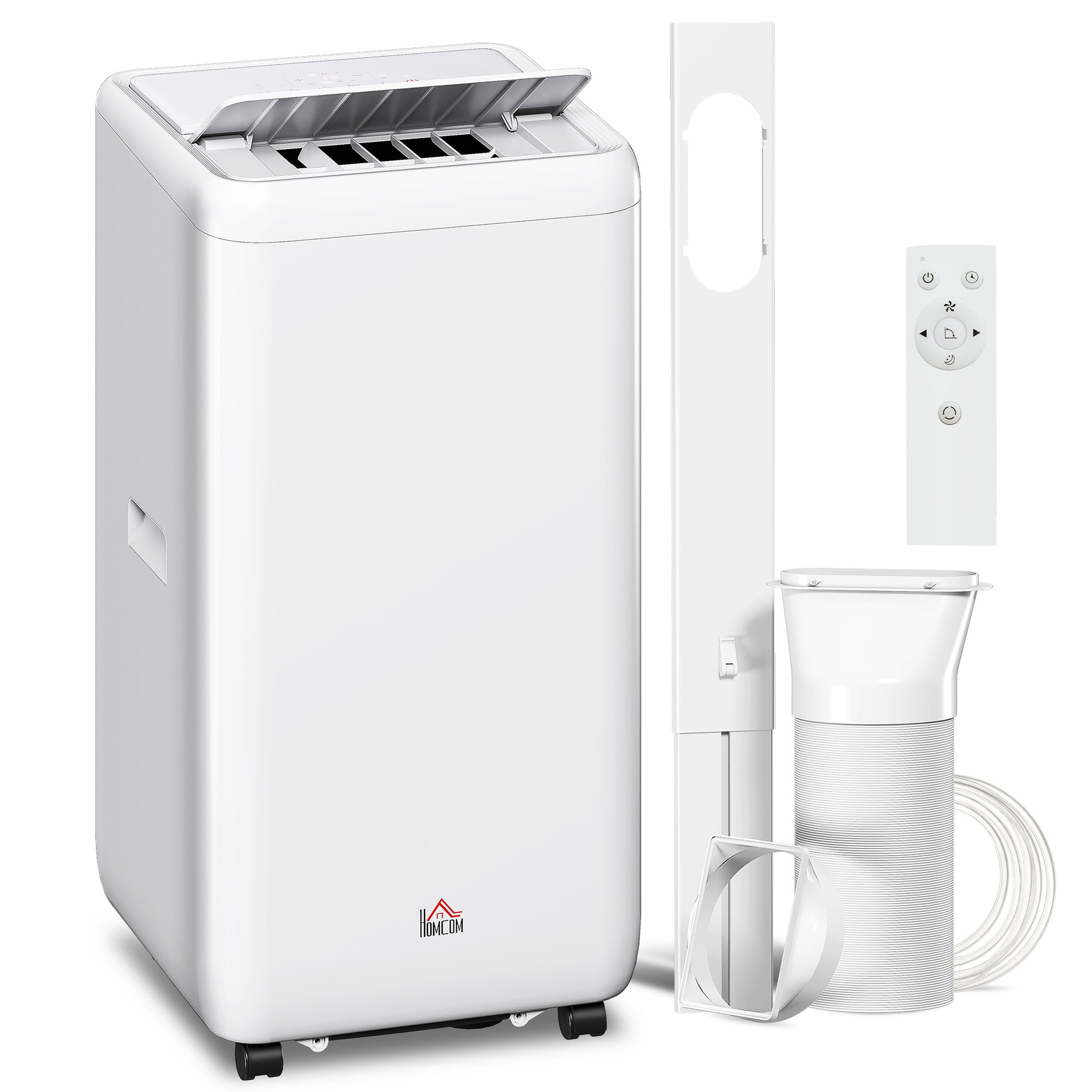 HOMCOM 12,000 BTU 5-in-1 Mobile Air Conditioner, 35mÂ² Radius - White Default Title