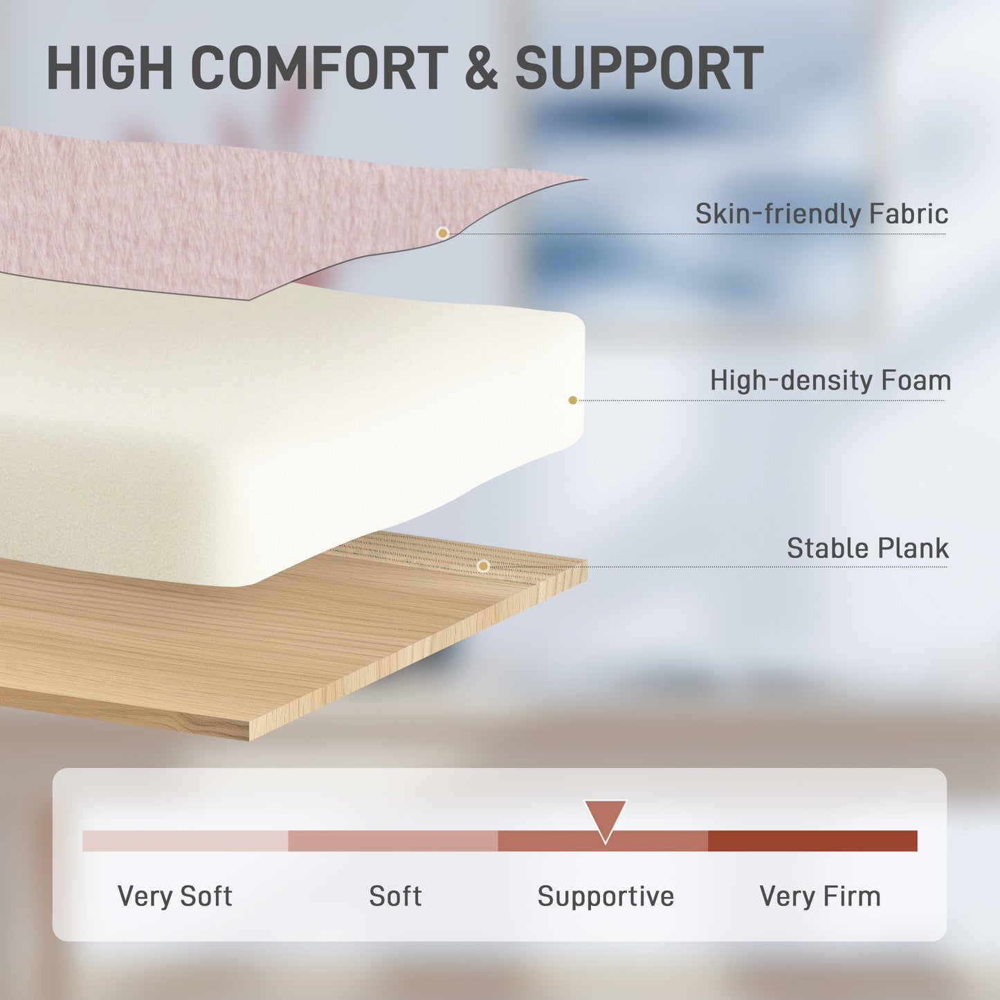 HOMCOM Faux Fur Rabbit Chair - Light Pink