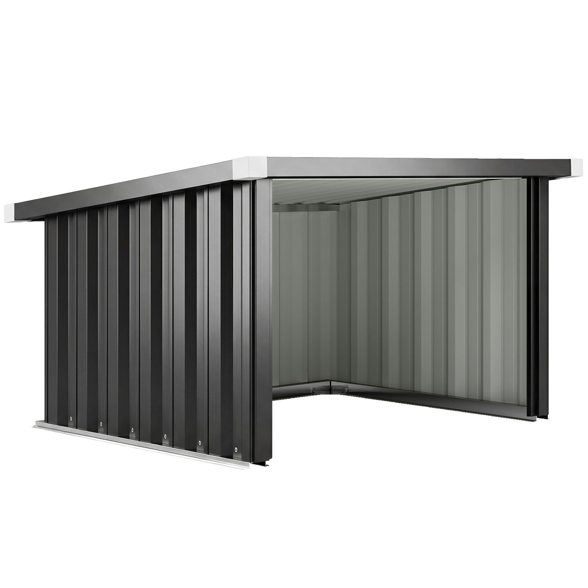 Outsunny Robot Mower Garage with Sloped Roof for Robotic Lawn Mower Storage, Weatherproof, 108 x 86 x 62.5 cm, Dark Grey Default Title