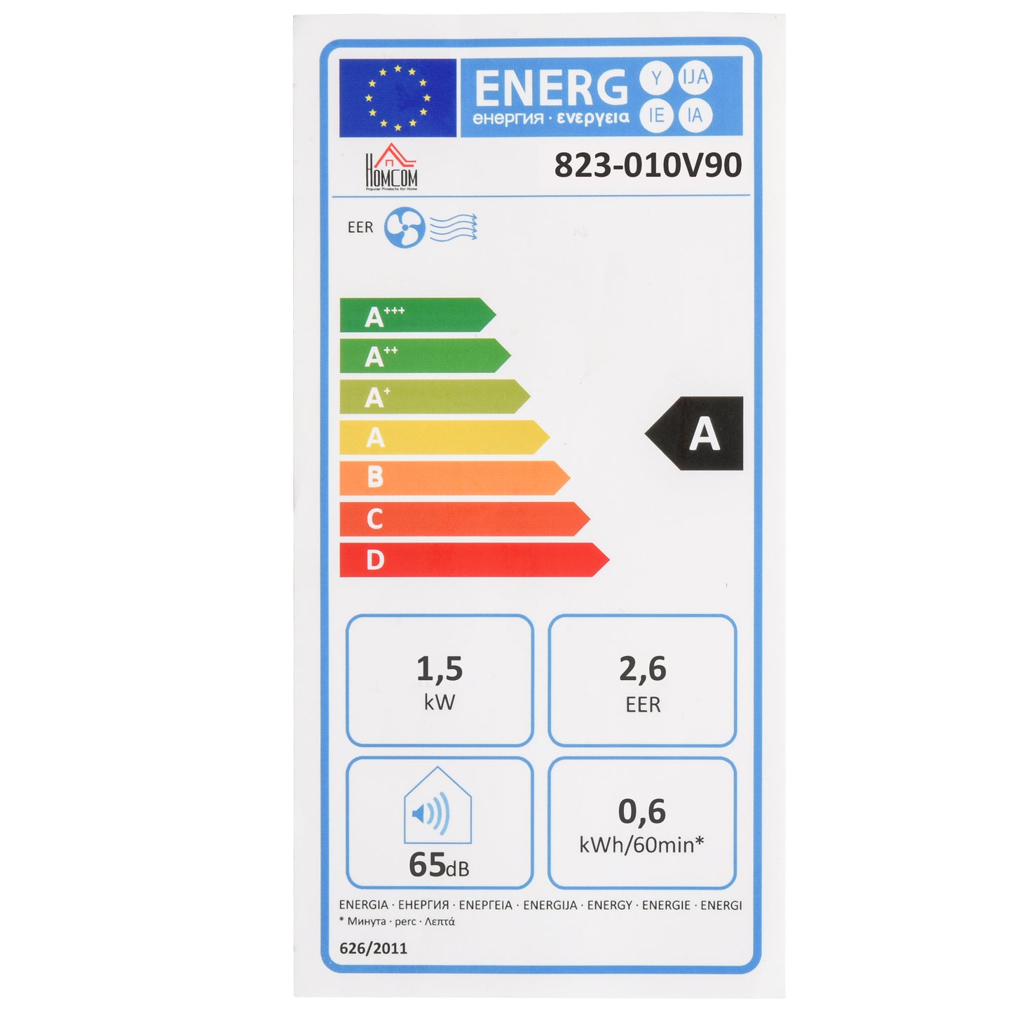 HOMCOM 8000 BTU Air Conditioning Unit, 3-in-1 Portable Air Conditioner, Dehumidifier, Cooling Fan with Remote Control, Digital Display, 2 Speeds, 24H Timer, Window Venting Kit, 18mÂ²