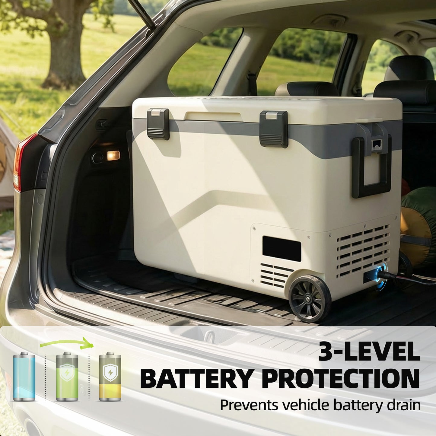 Outsunny 42.5L Compressor Car Fridge Freezer, Camping Refrigerator with App Control, 20â„ƒ-20â„ƒ