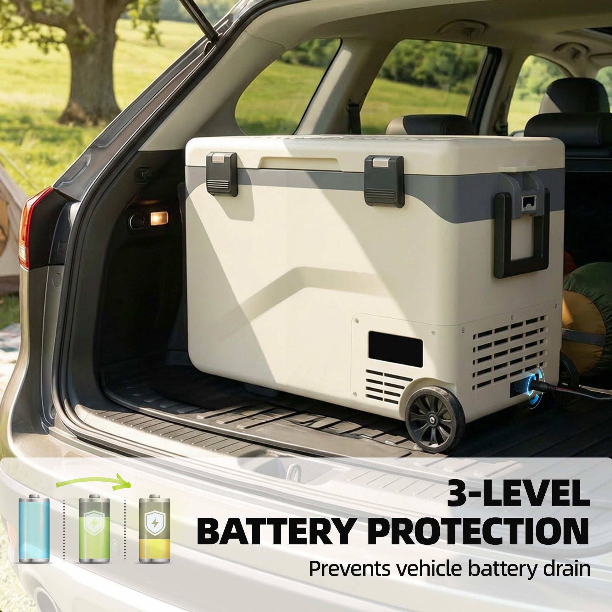 Outsunny 42.5L Compressor Car Fridge Freezer, Camping Refrigerator with App Control, 20â„ƒ-20â„ƒ