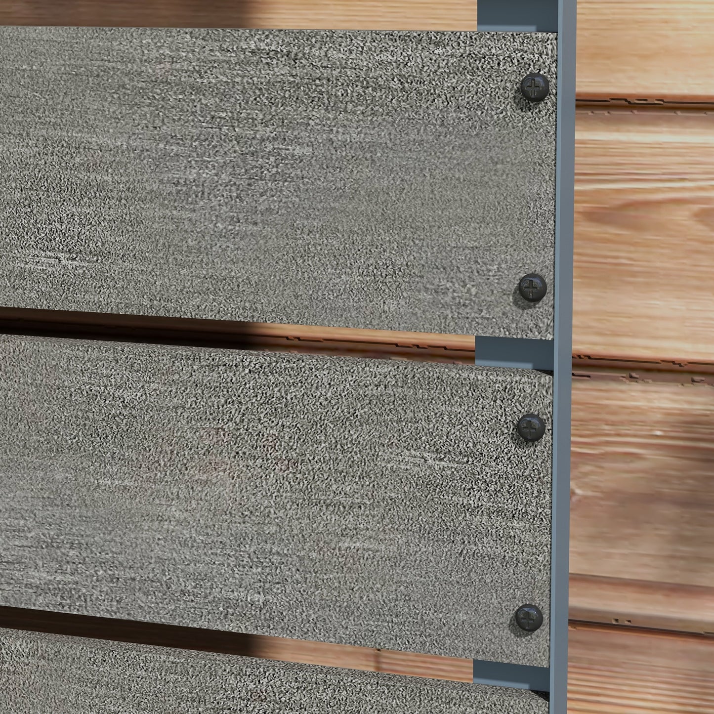 Outsunny Garden Planter with Trellis Wooden Planter for Garden & Patio Family Use, Grey