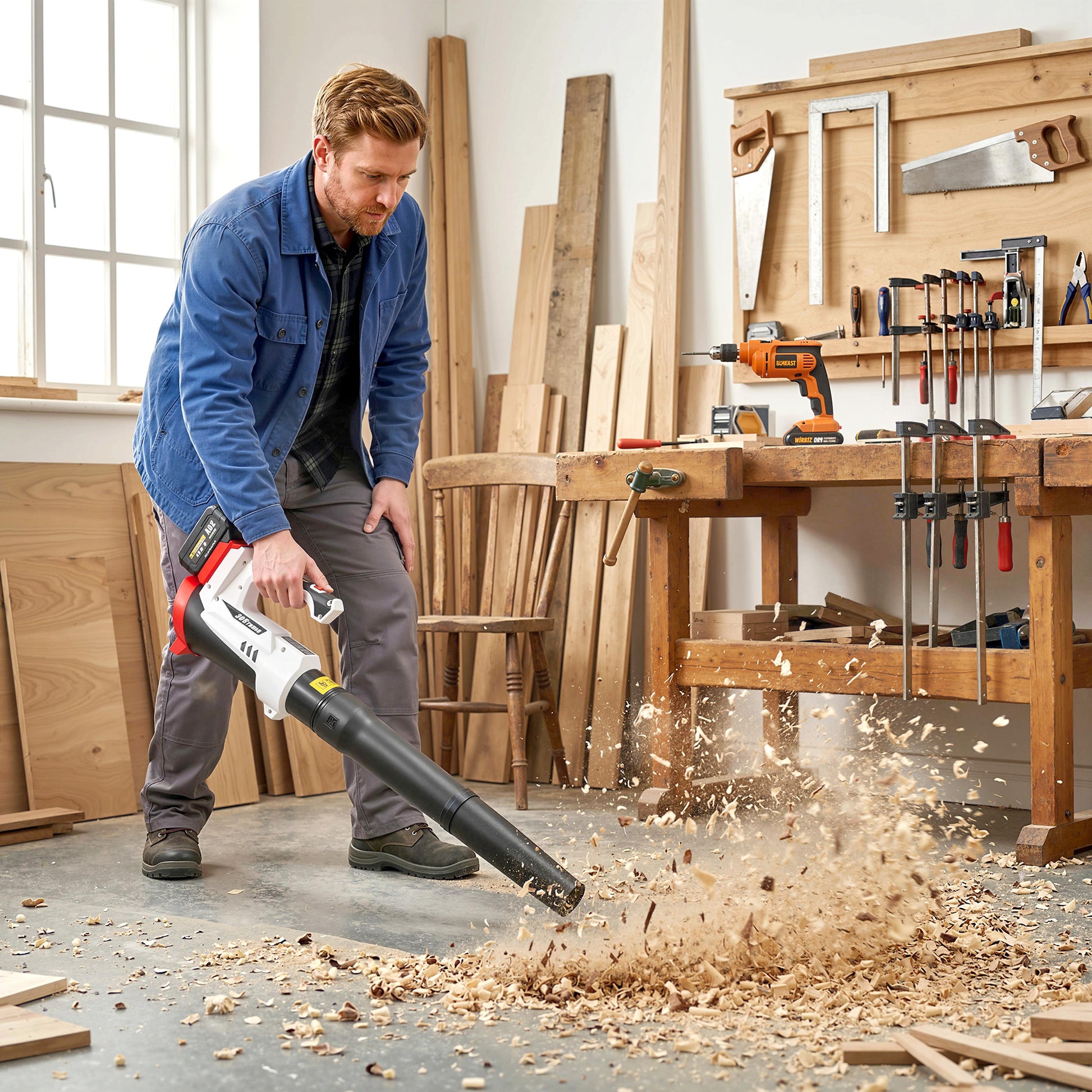 Outsunny Leaf Blower Cordless with 4000mAh Battery & Charger, 18V Lightweight Handheld Garden Blower with 6 Speed Levels