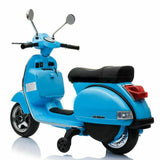 Licensed Vespa 12V Electric Ride On Motorbike (Blue)