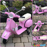 Licensed Vespa 12V Electric Ride On Motorbike (Pink)