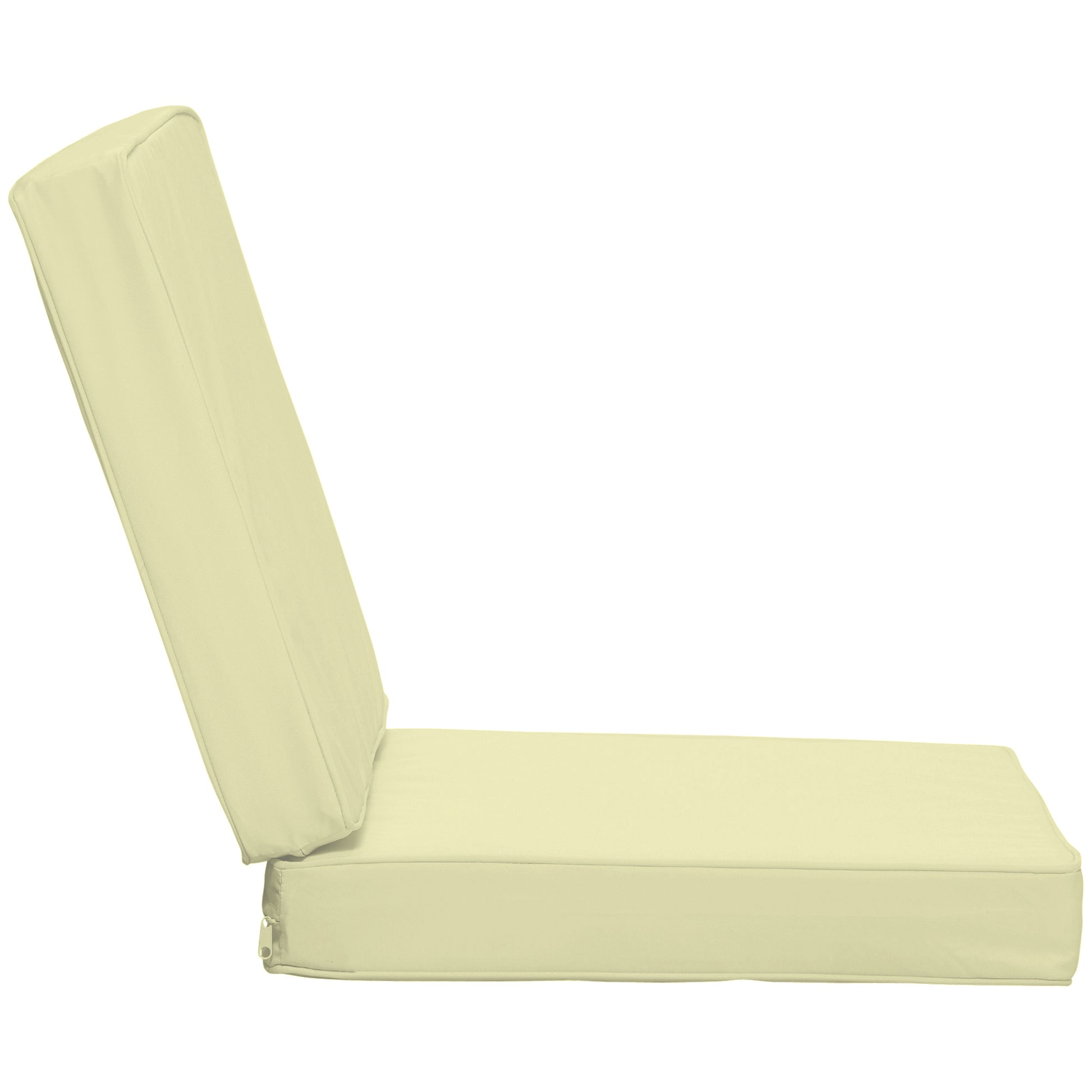 Outsunny 2-Piece Garden Seat and Back Cushion Set, Replacement Cushions for Outdoor Furniture with Seat Cushion and Back Cushion, Cream White