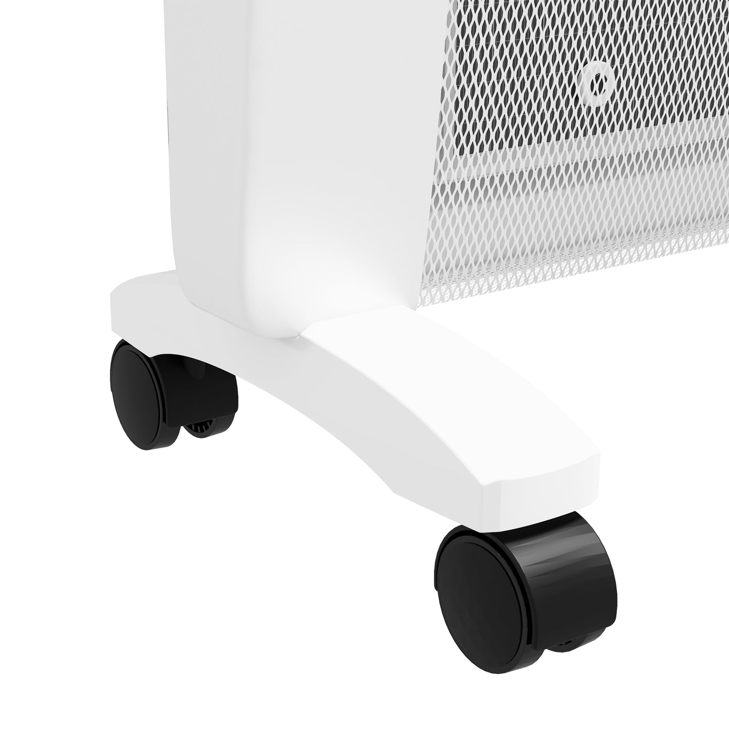 HOMCOM Mica Electric Space Heater, Portable Heater for Home with 2 Heat Settings, Living Room, Study, Garage, Adjustable Temperature 18-30Â°C, 1000W/2000W, White
