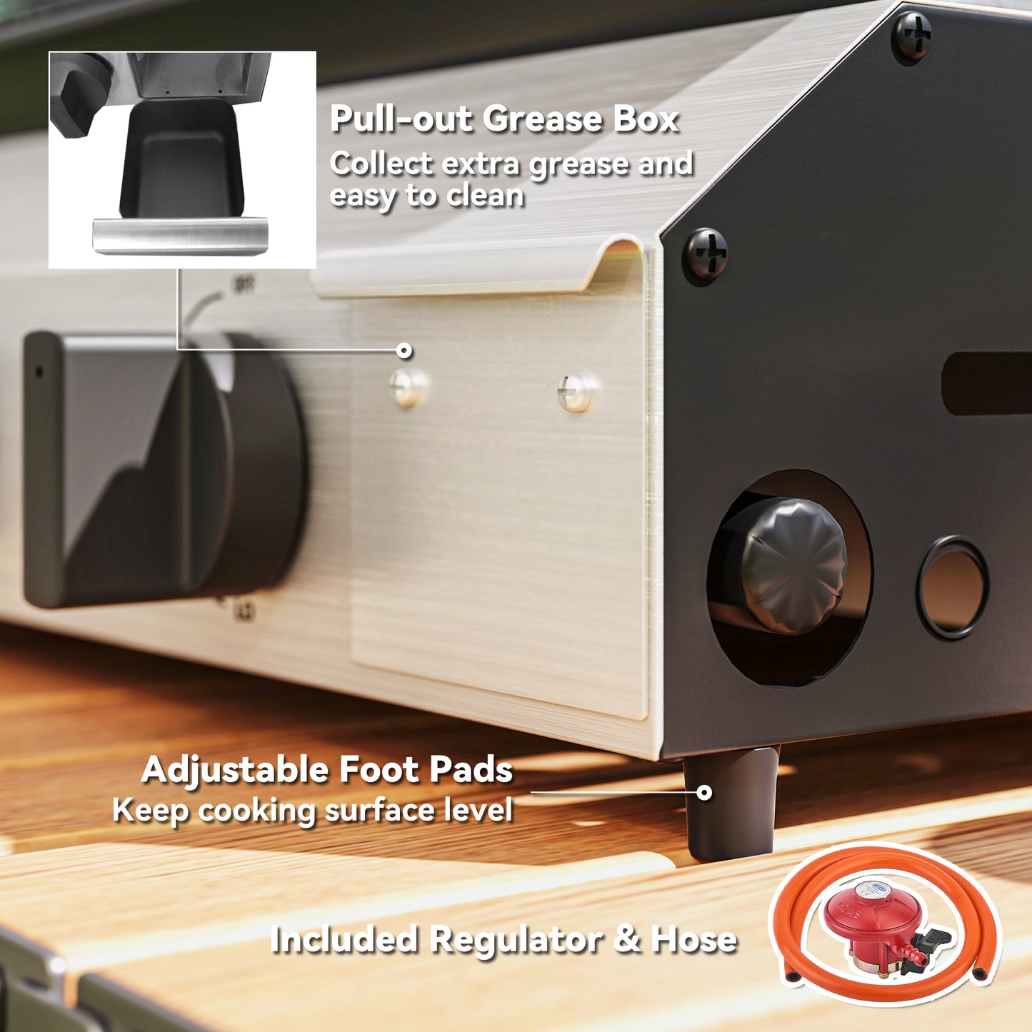 Outsunny Two Burner Portable Gas Grill