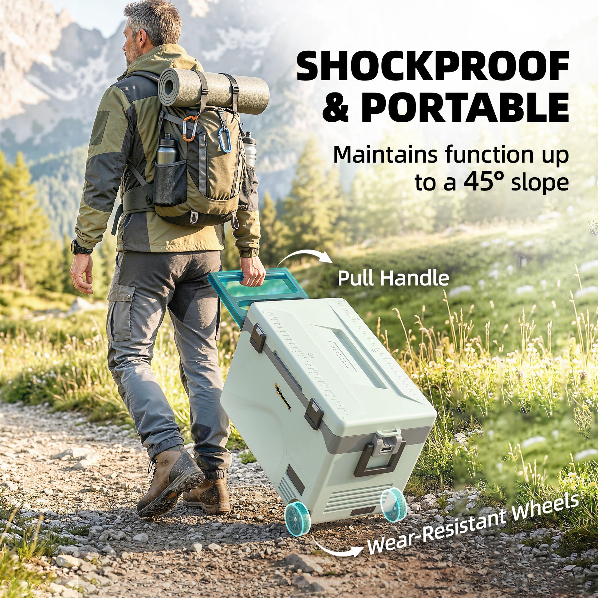 Outsunny 42.5L Compressor Car Fridge Freezer, Camping Refrigerator with App Control, 20â„ƒ-20â„ƒ