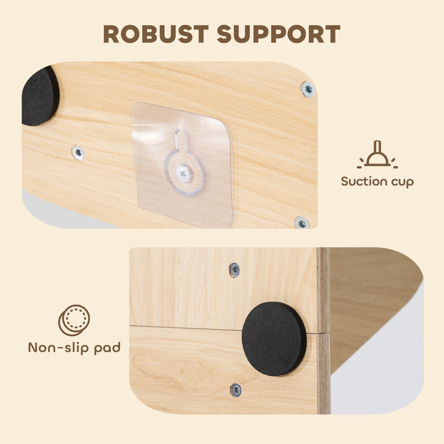 PawHut 4-Level Door Mounted Cat Tree with Washable Plush Mats, Toy Balls, Door Hanging Cat Shelf for Indoor Cats