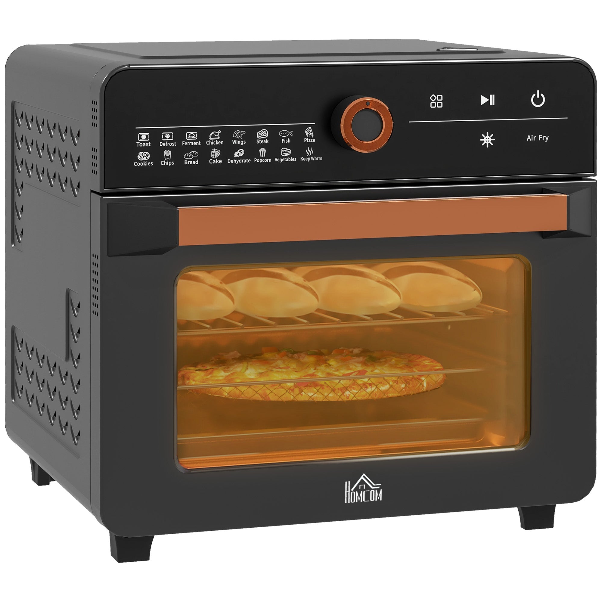 HOMCOM Air Fryer Oven, 20L Mini Oven, Multifunction Countertop Convect ...