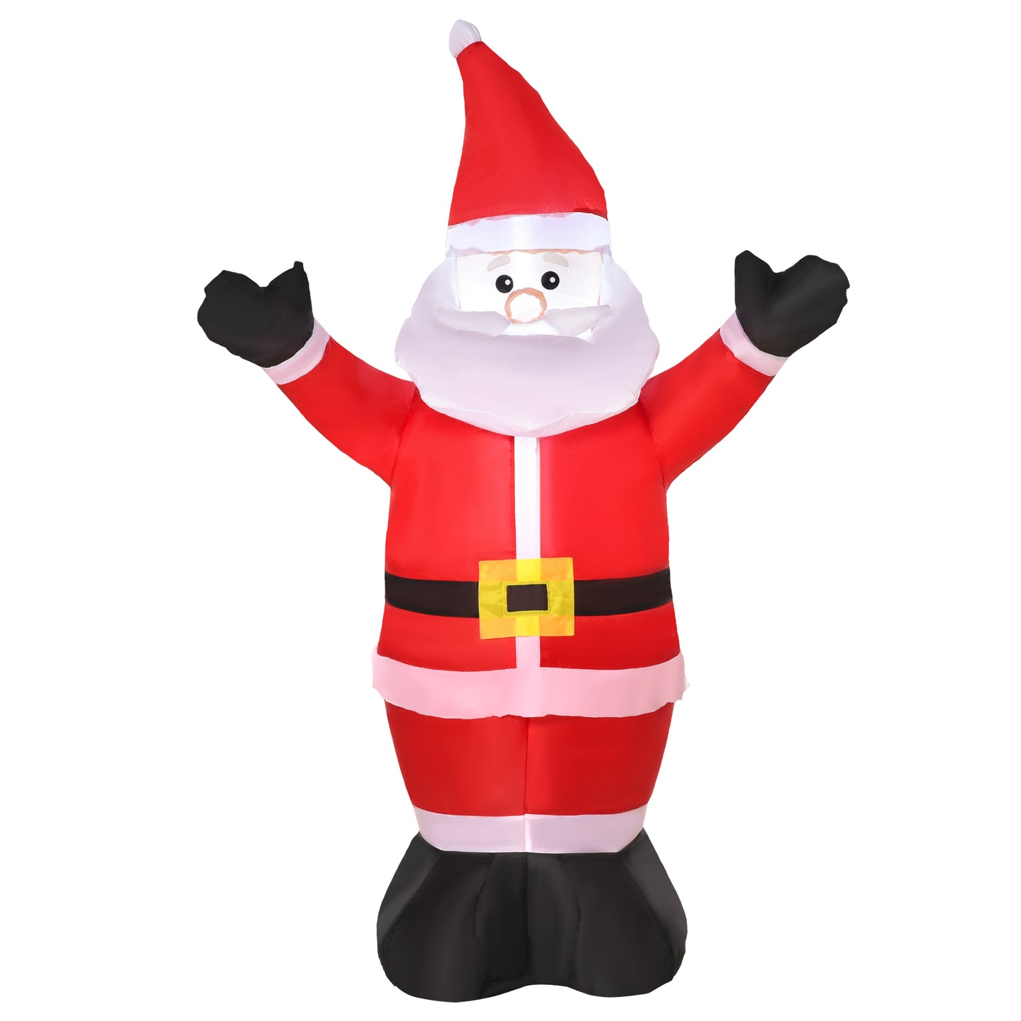 HOMCOM 4ft Inflatable Christmas Santa Claus Xmas Decoration 1 LED Holiday Air Blown Yard Outdoor DÃ©cor