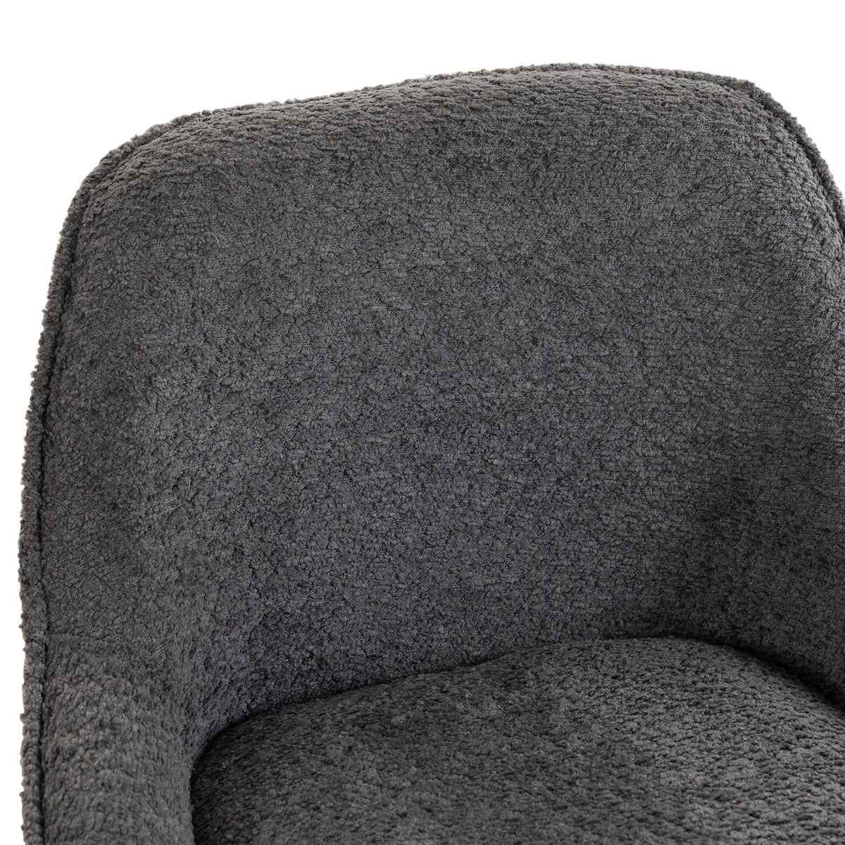 HOMCOM Bar Stools Set of 2, 64 cm Modern Linen-Touch Fabric 360Â° Swivel Counter Height Bar Chairs, Dark Grey