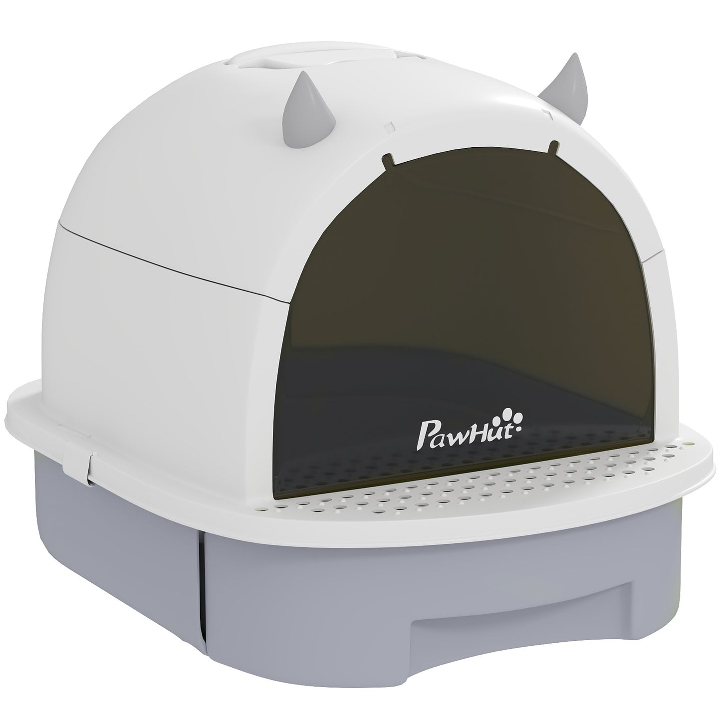 PawHut Enclosed Cat Litter Box w/ Pull-Out Drawer, Scoop, Deodorising Bags for Odour Control, Privacy, Portable, Easy to Clean Default Title