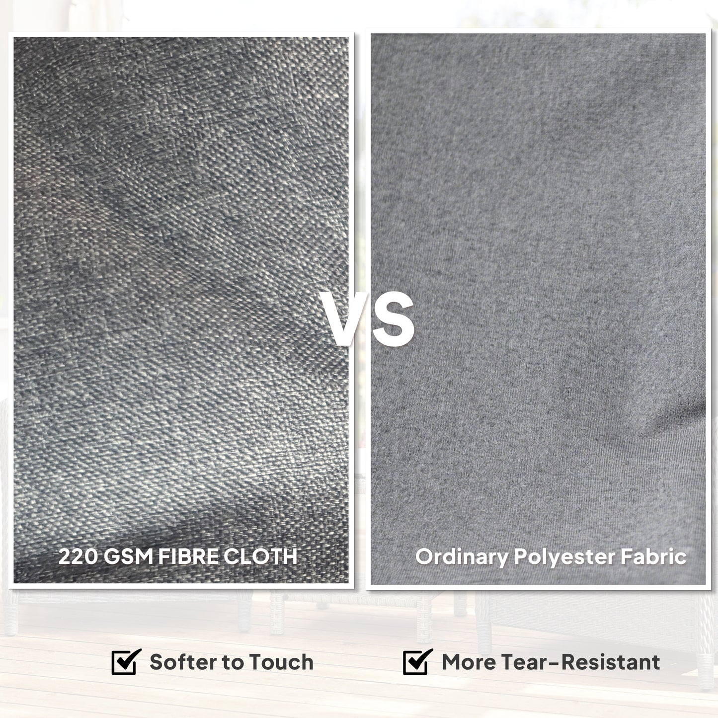 Outsunny Rattan Garden Chairs Set of 2, Outdoor Rattan Chairs with Cushions, Armrests and High Back, PE Wicker Garden Armchair with Steel Frame for Balcony, Porch, Dark Grey