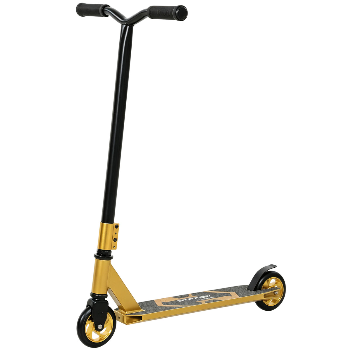 SPORTNOW Stunt Scooter, Pro Scooter for Adult Teens with 360Â° Handlebar, 110 mm PU Wheels, Aluminium Deck, ABEC-7, Gold Tone Default Title